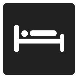 Mann der im Bettquadratikone liegt PNG-Design
