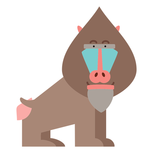 Ilustración de mono mandril Diseño PNG
