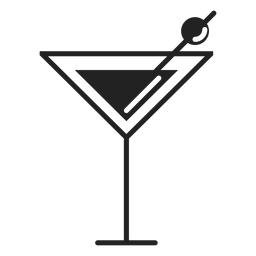 Icono plano de bebida de cóctel Diseño PNG