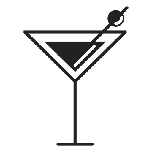 Flaches Symbol für Cocktailgetränke PNG-Design