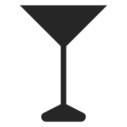 Ícone plano de copo de álcool