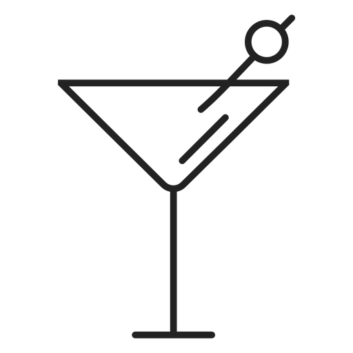 Trazo de icono de vidrio de alcohol Diseño PNG