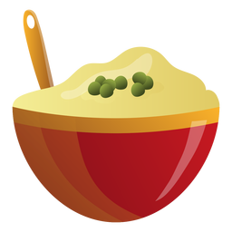 Ilustração da tigela de purê de batatas Desenho PNG