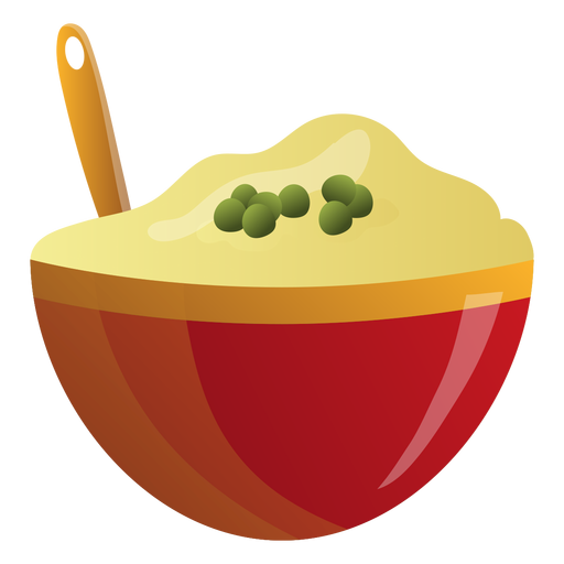 Mashed potatoes bowl illustration PNG Design