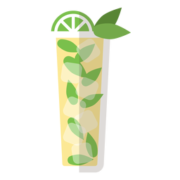 Icono de cóctel mojito Diseño PNG