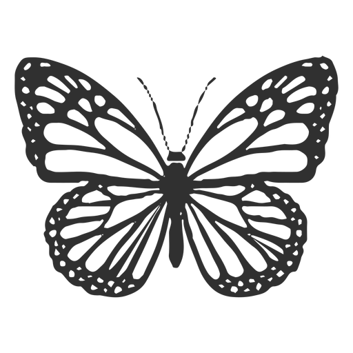 Ícone de borboleta monarca Desenho PNG