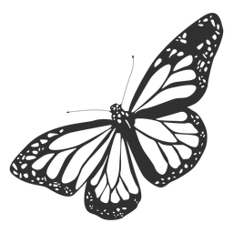 Silueta de mariposa monarca Transparent PNG