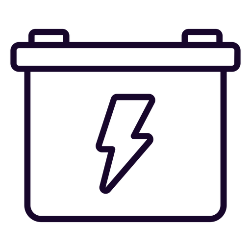 Motorcycle battery stroke icon