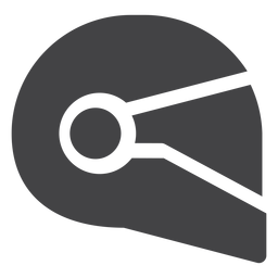 Ícone plano de capacete de motocicleta Desenho PNG