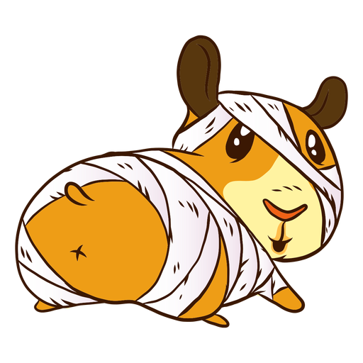 Mummy guinea pig cartoon PNG Design