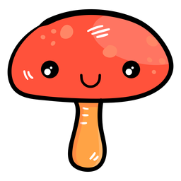 Icono de dibujos animados de hongos Diseño PNG