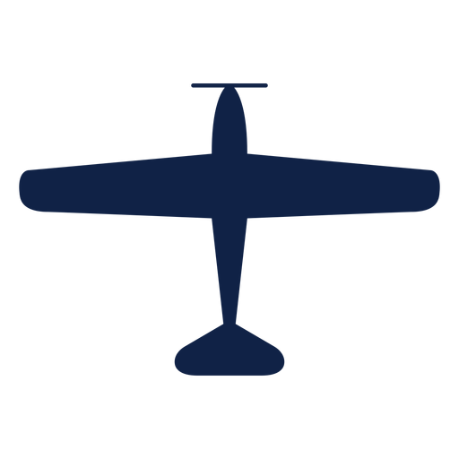 Silhueta simples de vista superior de aeronaves Desenho PNG