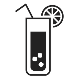 Orangeade glass flat icon PNG Design