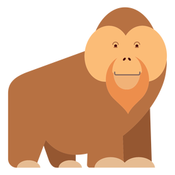 Orang-Utan-Affenillustration PNG-Design