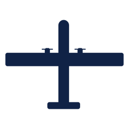 Patrol airplane top view silhouette PNG Design Transparent PNG