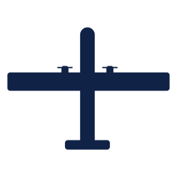 Patrouillenflugzeug-Draufsichtschattenbild PNG-Design