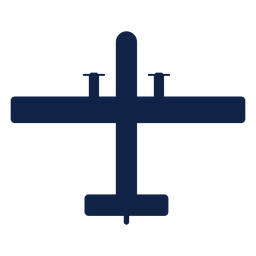 Patrol plane top view silhouette PNG Design