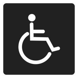 Person With Disability Square Icon PNG & SVG Design For T-Shirts