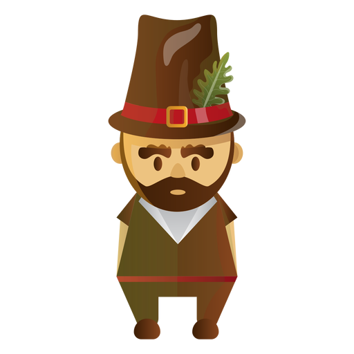 Pilgrim character illustration PNG Design