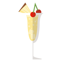 Pina colada cocktail icon PNG Design