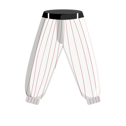 Ícone de calças de beisebol listradas Desenho PNG