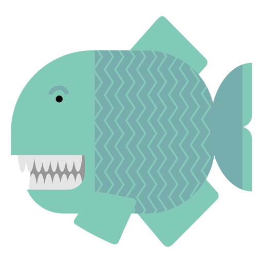 Piranha Fischillustration PNG-Design