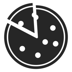 Ícone plano de pizza e fatia Desenho PNG