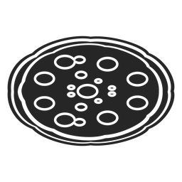 Pizza flache Ikone PNG-Design