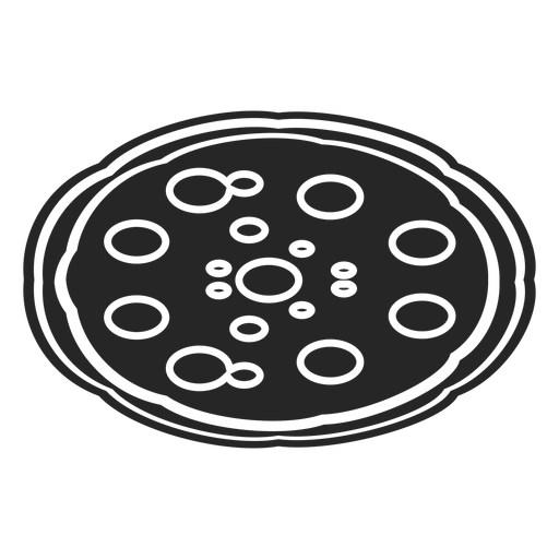 Icono plano de pizza Diseño PNG