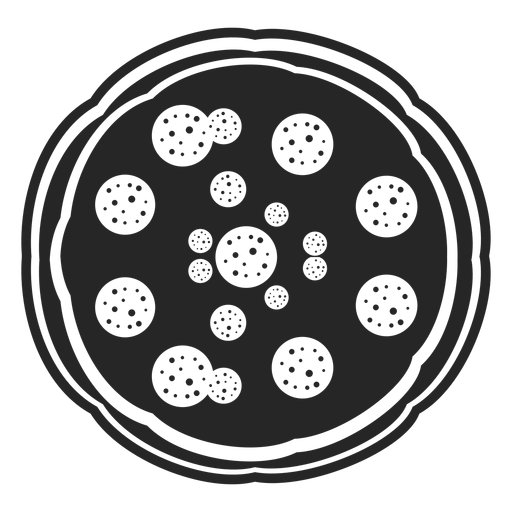 Pizza top view flat icon