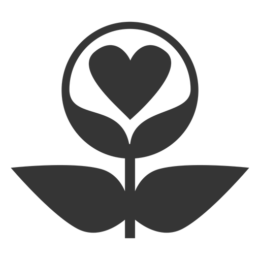Ícone de estilo de linha de amor de planta Desenho PNG