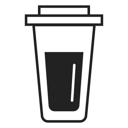 Plastic coffee cup flat icon - Transparent PNG & SVG vector file