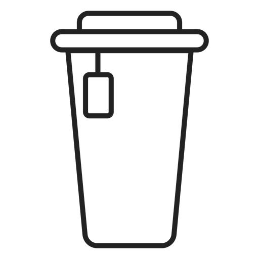 Plastic coffee cup icon PNG Design