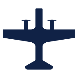 Propeller airplane top view silhouette PNG Design