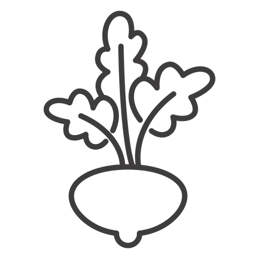 Icono de trazo de cultivo de rábano Diseño PNG
