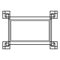 Rechteck-Eckzarge PNG-Design