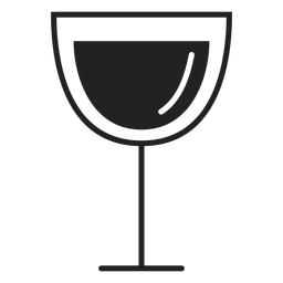 Icono plano copa de vino tinto