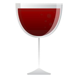 Icono de copa de vino tinto Diseño PNG