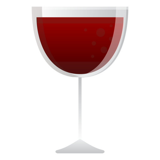 Icono de copa de vino tinto Diseño PNG