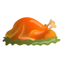 Ilustración de pavo asado Diseño PNG