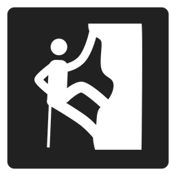 Icono cuadrado de escalada en roca Transparent PNG