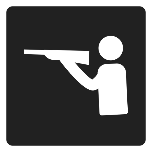 Schießsport-Quadrat-Symbol PNG-Design