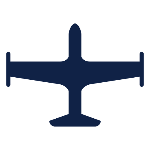 Simple airplane top view silhouette