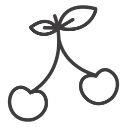 Simple cherry stroke icon Simple cherry stroke icon