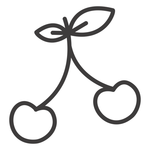 Icono de trazo de cereza simple