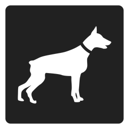 Ícone de quadrado de cachorro simples Transparent PNG