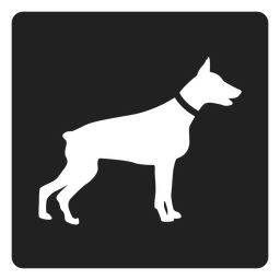 Icono cuadrado simple perro Diseño PNG