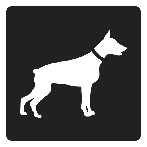 Simple dog square icon