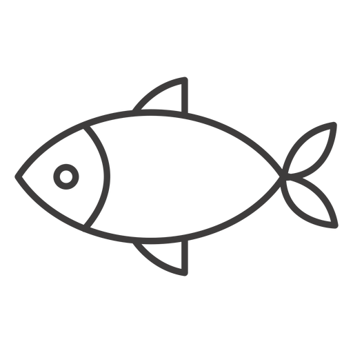 Simple icono de trazo de pescado Transparent PNG Simple icono de trazo de pescado Transparent PNG