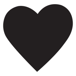 Silueta de corazón simple Diseño PNG